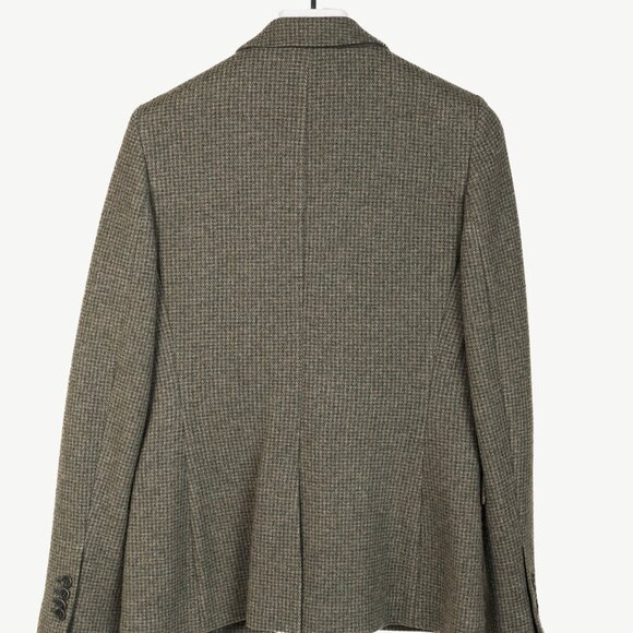 Loro Piana Green Houndstooth Cashmere-Blend Blazer - Picture 2 of 10